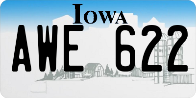 IA license plate AWE622
