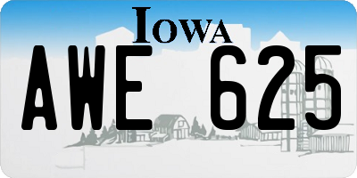 IA license plate AWE625
