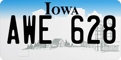IA license plate AWE628