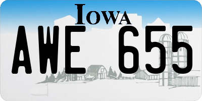 IA license plate AWE655