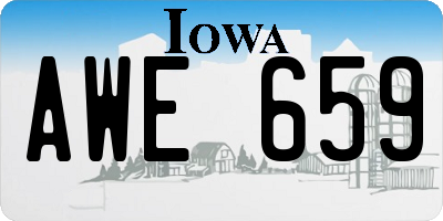 IA license plate AWE659