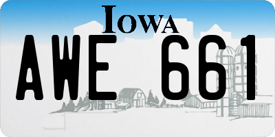 IA license plate AWE661