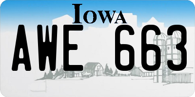 IA license plate AWE663