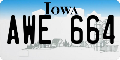 IA license plate AWE664