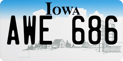 IA license plate AWE686