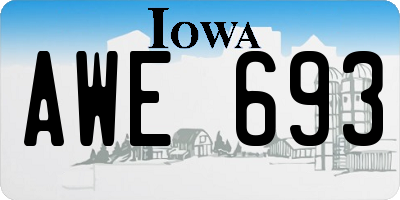 IA license plate AWE693