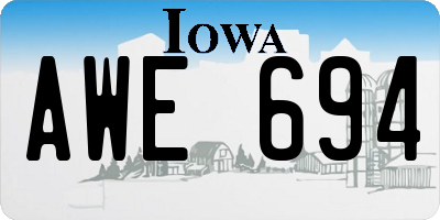 IA license plate AWE694