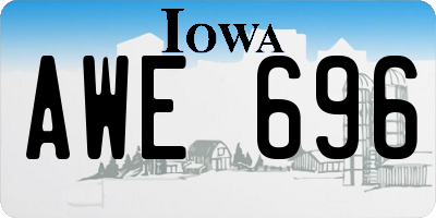 IA license plate AWE696