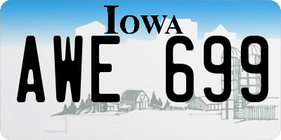 IA license plate AWE699