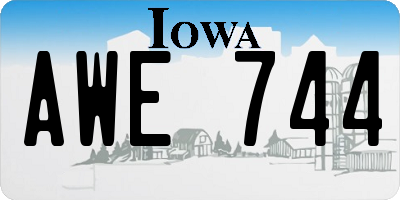 IA license plate AWE744