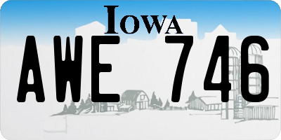 IA license plate AWE746