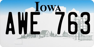 IA license plate AWE763