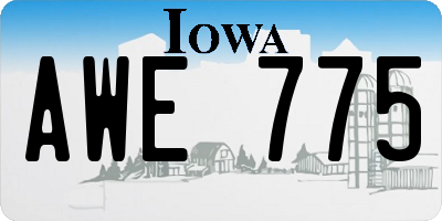 IA license plate AWE775