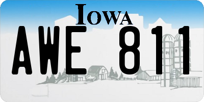 IA license plate AWE811