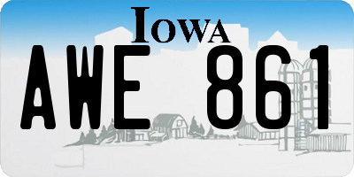 IA license plate AWE861