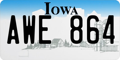 IA license plate AWE864