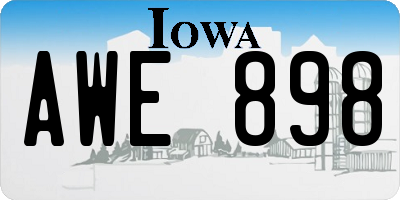 IA license plate AWE898