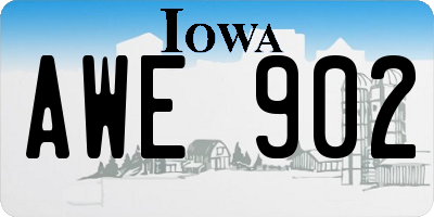 IA license plate AWE902