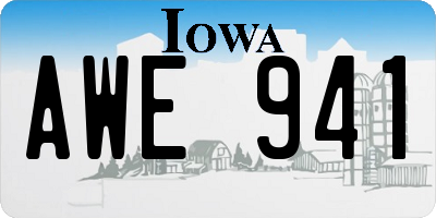IA license plate AWE941