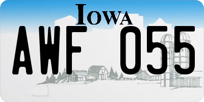 IA license plate AWF055