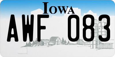 IA license plate AWF083