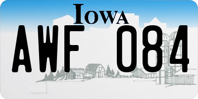 IA license plate AWF084