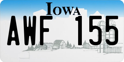 IA license plate AWF155