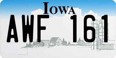 IA license plate AWF161
