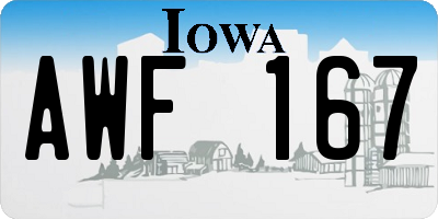 IA license plate AWF167