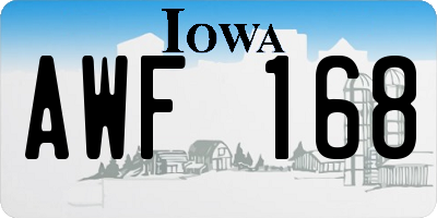IA license plate AWF168