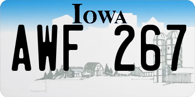 IA license plate AWF267