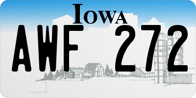 IA license plate AWF272