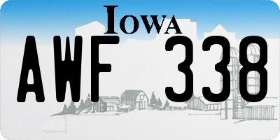 IA license plate AWF338