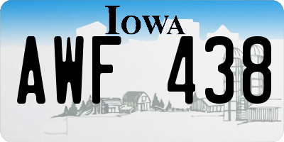 IA license plate AWF438
