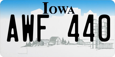 IA license plate AWF440