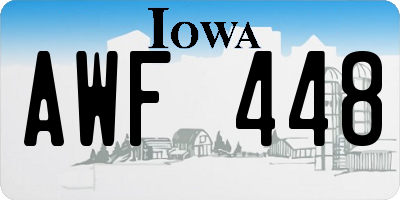 IA license plate AWF448