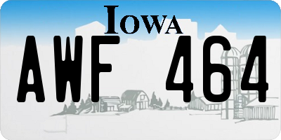 IA license plate AWF464