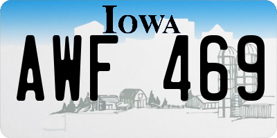 IA license plate AWF469