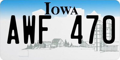 IA license plate AWF470