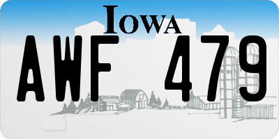 IA license plate AWF479