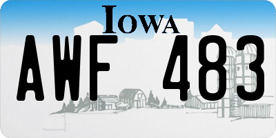 IA license plate AWF483