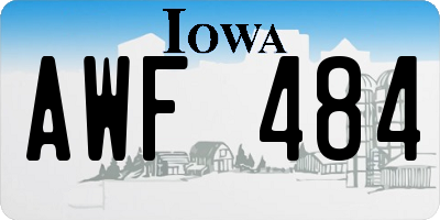 IA license plate AWF484
