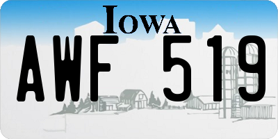 IA license plate AWF519