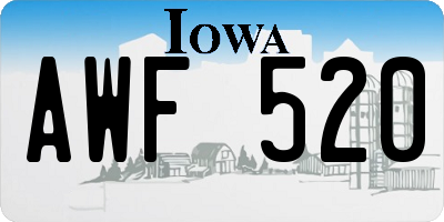 IA license plate AWF520