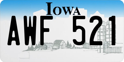 IA license plate AWF521