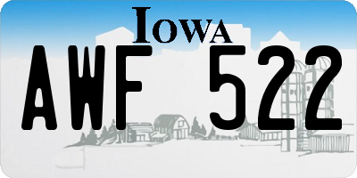 IA license plate AWF522