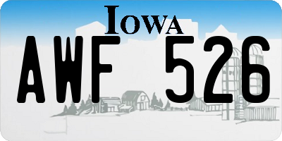 IA license plate AWF526