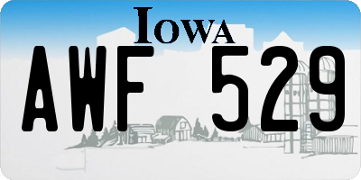 IA license plate AWF529