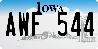 IA license plate AWF544