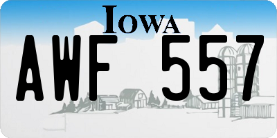 IA license plate AWF557